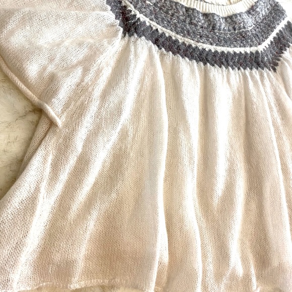 Free People Boho Sheer Butterfly Sleeve Sweater - Picture 4 of 7